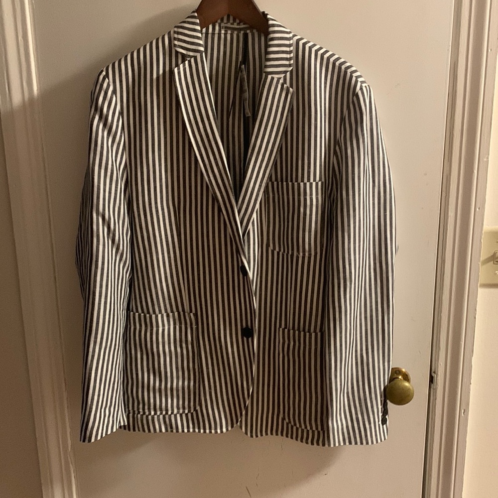 Mens INC striped blazer